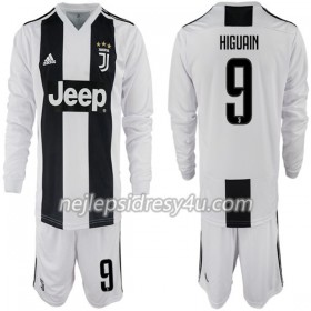 Fotbalový Dres Juventus Gonzalo Higuain 9 Dětské Domácí 2018/19 Dlouhý Rukáv